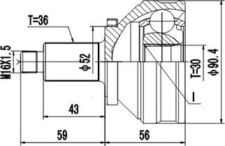 Dynamatrix DCV803024 - Jeu de joints, arbre de transmission cwaw.fr