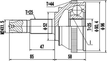 Dynamatrix DCV802004 - Jeu de joints, arbre de transmission cwaw.fr