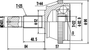 Dynamatrix DCV802005 - Jeu de joints, arbre de transmission cwaw.fr