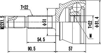 Dynamatrix DCV802018 - Jeu de joints, arbre de transmission cwaw.fr