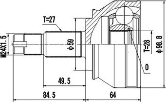 Dynamatrix DCV802013 - Jeu de joints, arbre de transmission cwaw.fr