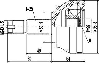 Dynamatrix DCV802012 - Jeu de joints, arbre de transmission cwaw.fr