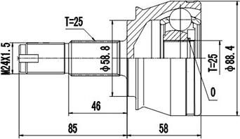 Dynamatrix DCV802017 - Jeu de joints, arbre de transmission cwaw.fr