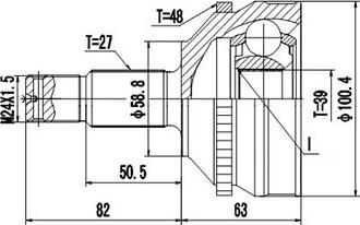 Dynamatrix DCV810015 - Jeu de joints, arbre de transmission cwaw.fr