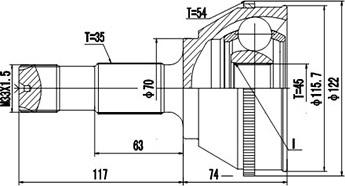 Dynamatrix DCV810011 - Jeu de joints, arbre de transmission cwaw.fr