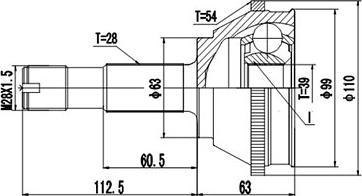 Dynamatrix DCV810013 - Jeu de joints, arbre de transmission cwaw.fr