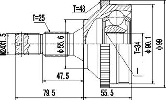 Dynamatrix DCV810024 - Jeu de joints, arbre de transmission cwaw.fr