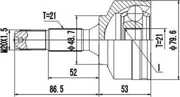 Dynamatrix DCV810026 - Jeu de joints, arbre de transmission cwaw.fr