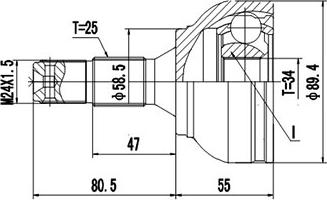 Dynamatrix DCV810028 - Jeu de joints, arbre de transmission cwaw.fr