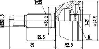 Dynamatrix DCV818003 - Jeu de joints, arbre de transmission cwaw.fr