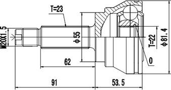 Dynamatrix DCV818019 - Jeu de joints, arbre de transmission cwaw.fr