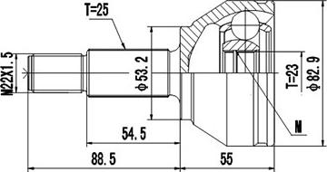 Dynamatrix DCV818013 - Jeu de joints, arbre de transmission cwaw.fr