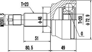 Dynamatrix DCV818017 - Jeu de joints, arbre de transmission cwaw.fr