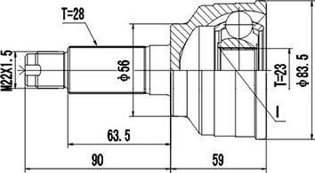 Dynamatrix DCV818035 - Jeu de joints, arbre de transmission cwaw.fr