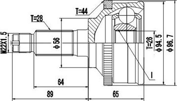 Dynamatrix DCV818029 - Jeu de joints, arbre de transmission cwaw.fr