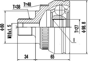 Dynamatrix DCV818026 - Jeu de joints, arbre de transmission cwaw.fr