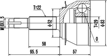 Dynamatrix DCV812004 - Jeu de joints, arbre de transmission cwaw.fr