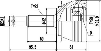 Dynamatrix DCV812003 - Jeu de joints, arbre de transmission cwaw.fr