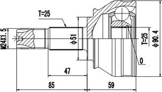 Dynamatrix DCV817042 - Jeu de joints, arbre de transmission cwaw.fr