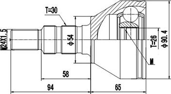 Dynamatrix DCV817051 - Jeu de joints, arbre de transmission cwaw.fr