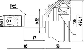 Dynamatrix DCV817004 - Jeu de joints, arbre de transmission cwaw.fr