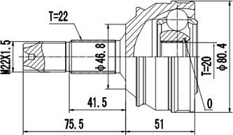 Dynamatrix DCV817001 - Jeu de joints, arbre de transmission cwaw.fr