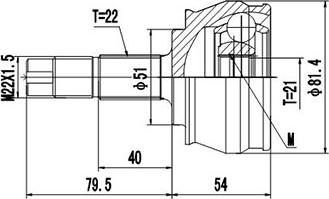 Dynamatrix DCV817014 - Jeu de joints, arbre de transmission cwaw.fr