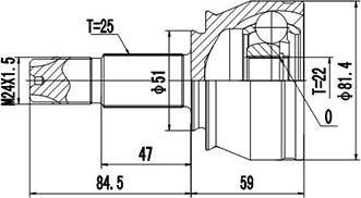 Dynamatrix DCV817011 - Jeu de joints, arbre de transmission cwaw.fr