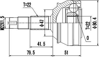 Dynamatrix DCV817021 - Jeu de joints, arbre de transmission cwaw.fr