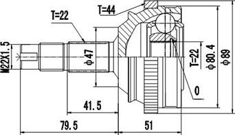 Dynamatrix DCV817022 - Jeu de joints, arbre de transmission cwaw.fr