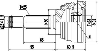 Dynamatrix DCV839054 - Jeu de joints, arbre de transmission cwaw.fr