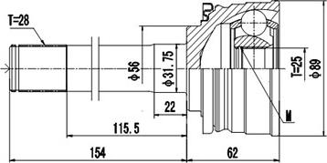 Dynamatrix DCV839027 - Jeu de joints, arbre de transmission cwaw.fr