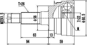 Dynamatrix DCV834005 - Jeu de joints, arbre de transmission cwaw.fr