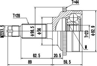 Dynamatrix DCV834121 - Jeu de joints, arbre de transmission cwaw.fr