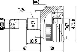 Dynamatrix DCV835004 - Jeu de joints, arbre de transmission cwaw.fr