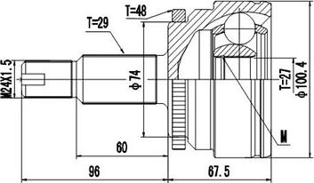 Dynamatrix DCV830012 - Jeu de joints, arbre de transmission cwaw.fr