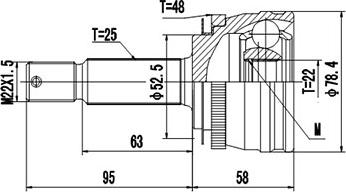 Dynamatrix DCV824046 - Jeu de joints, arbre de transmission cwaw.fr