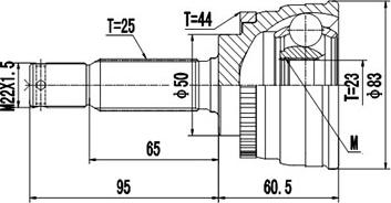 Dynamatrix DCV824061 - Jeu de joints, arbre de transmission cwaw.fr