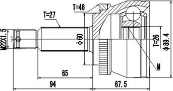 Dynamatrix DCV824152 - Jeu de joints, arbre de transmission cwaw.fr