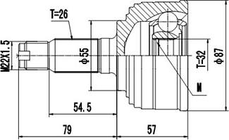 Dynamatrix DCV823016 - Jeu de joints, arbre de transmission cwaw.fr