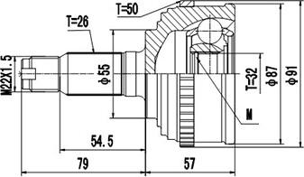 Dynamatrix DCV823017 - Jeu de joints, arbre de transmission cwaw.fr