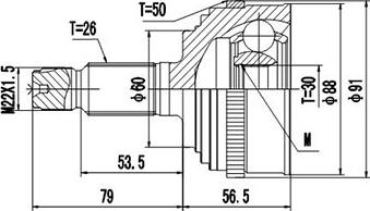 Dynamatrix DCV823033 - Jeu de joints, arbre de transmission cwaw.fr