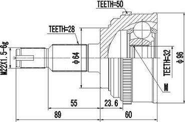 Dynamatrix DCV823029 - Jeu de joints, arbre de transmission cwaw.fr