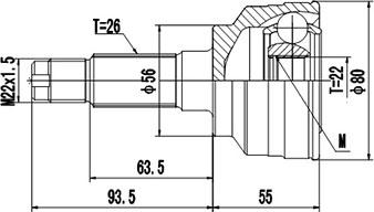 Dynamatrix DCV827001 - Jeu de joints, arbre de transmission cwaw.fr