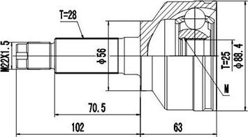 Dynamatrix DCV827014 - Jeu de joints, arbre de transmission cwaw.fr