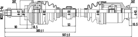 Dynamatrix DDS299064 - Arbre de transmission cwaw.fr