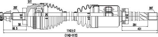 Dynamatrix DDS299151 - Arbre de transmission cwaw.fr