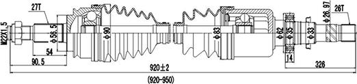 Dynamatrix DDS299229 - Arbre de transmission cwaw.fr