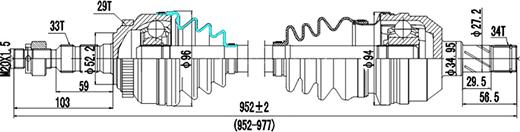 Dynamatrix DDS244039 - Arbre de transmission cwaw.fr