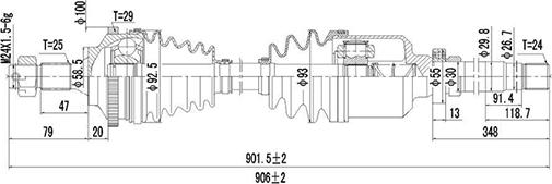 Dynamatrix DDS245002 - Arbre de transmission cwaw.fr